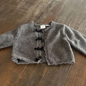 Zara Gray Kids Sweater with Black Bows